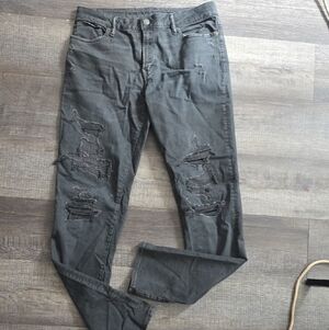AE Distressed Gray Jeans for Men